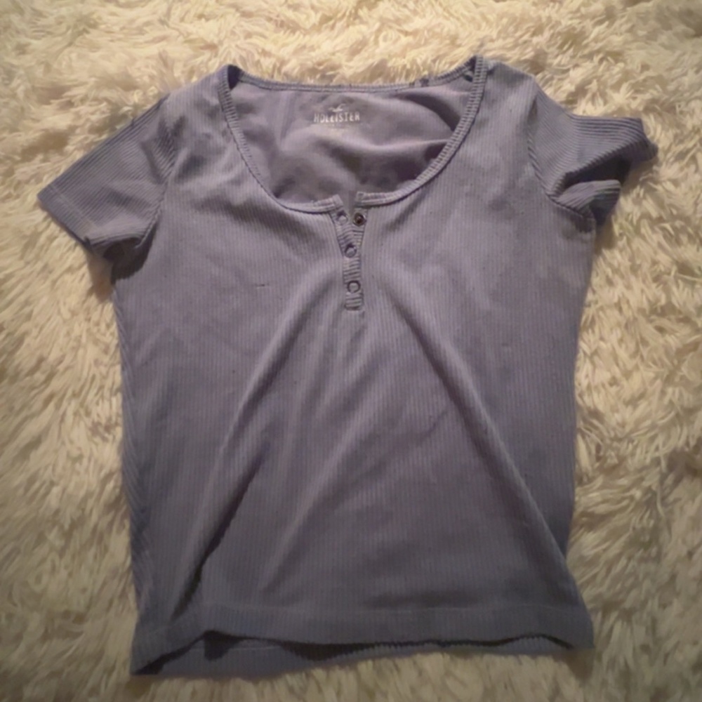 Purple Holister Ribbed Crop Top